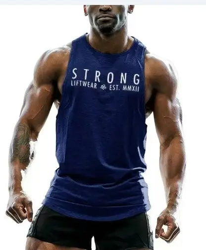 Men's Black Strong Vibha 2018 Vest Sweat - Image 5