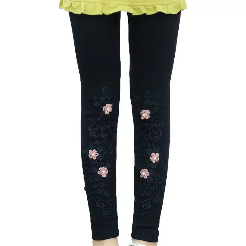 2025 Spring Girls Pure Cotton Embroidered Leggings - Image 7