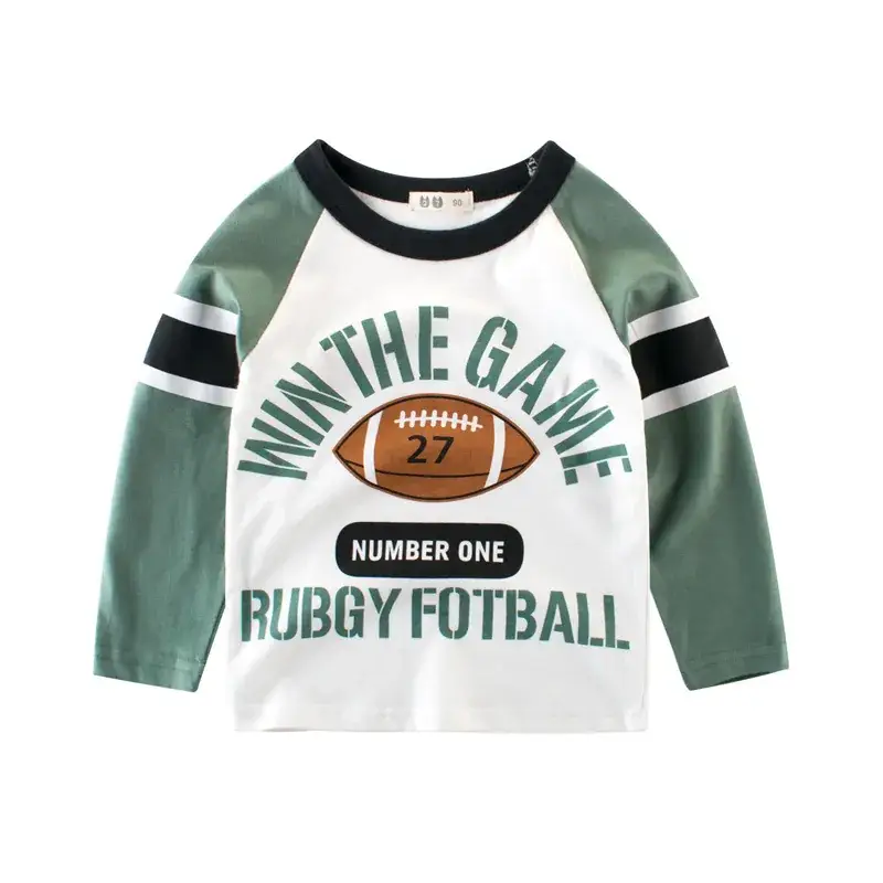 2025 Kids Rugby Football T-Shirt Yellow White Number One - Image 3
