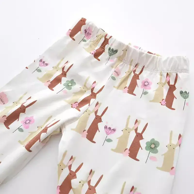 Cartoon Printed Pure Cotton Leggings for Girls