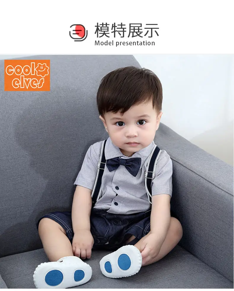 Baby Boys Short Sleeve Bow Tie Summer Suit — feature 6