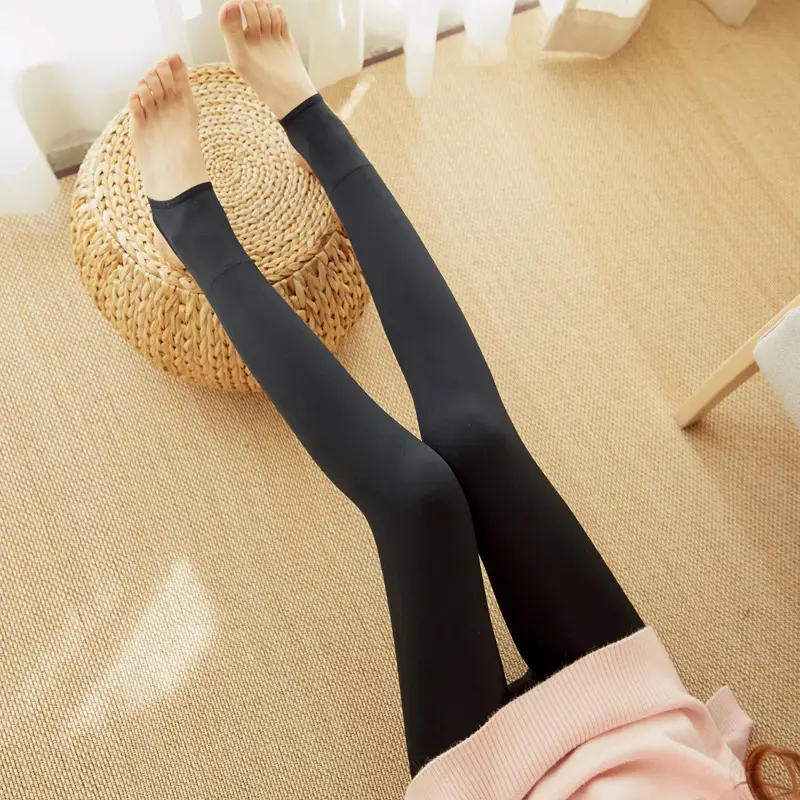 Women's Fleece-Lined Bare Leggings with Water-Gloss Pants - Image 3