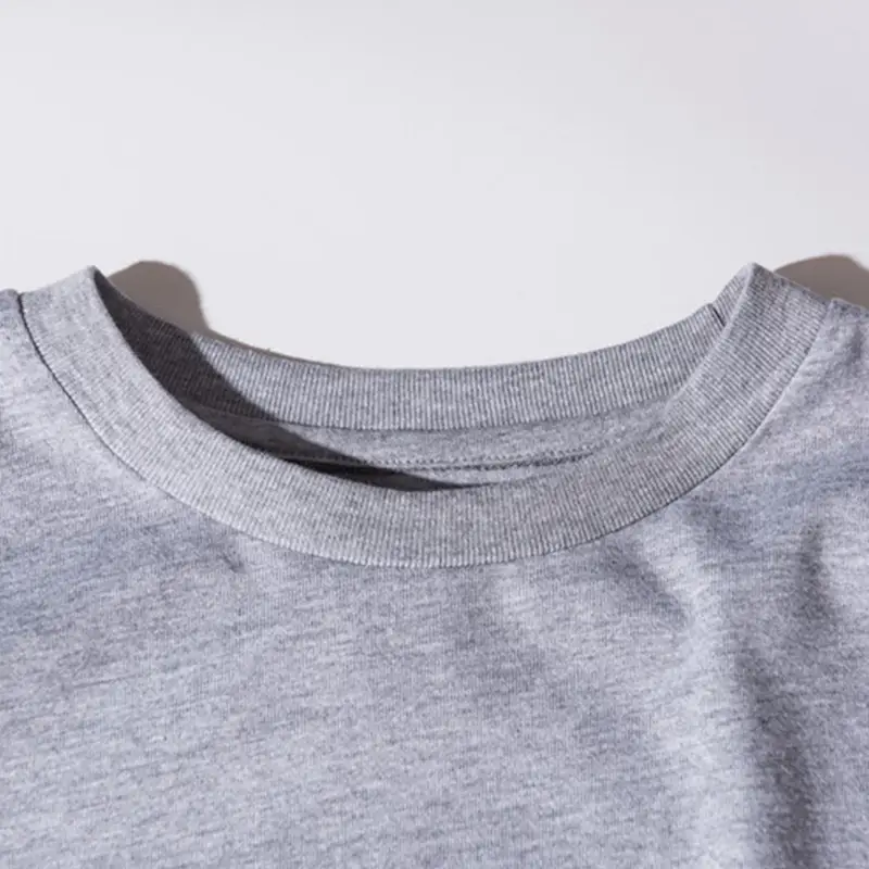Men Grey Cotton T-Shirt Dovetail Base Round Neck - Image 6