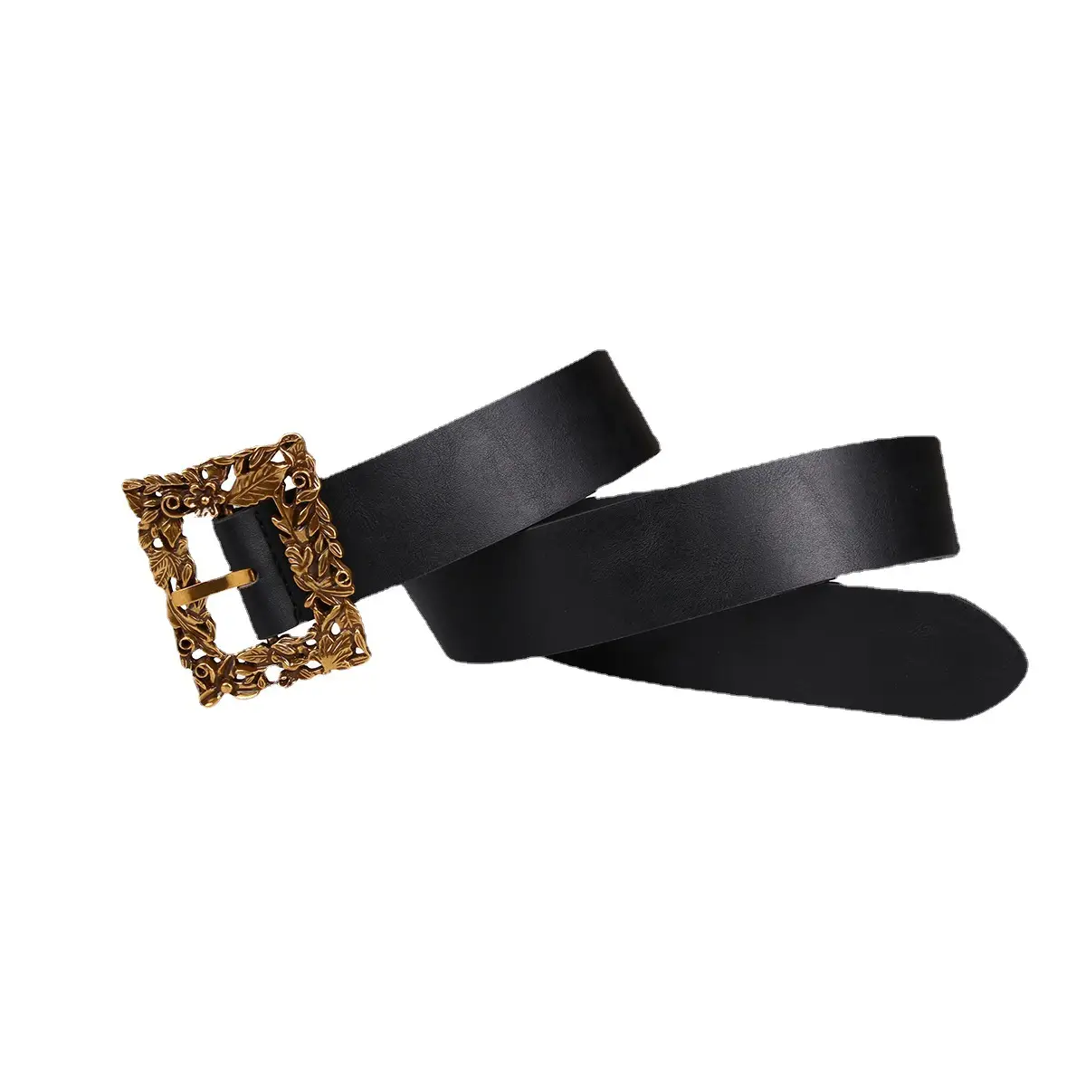 American Gold Carved Japanese Buckle Belt for Women - Image 6
