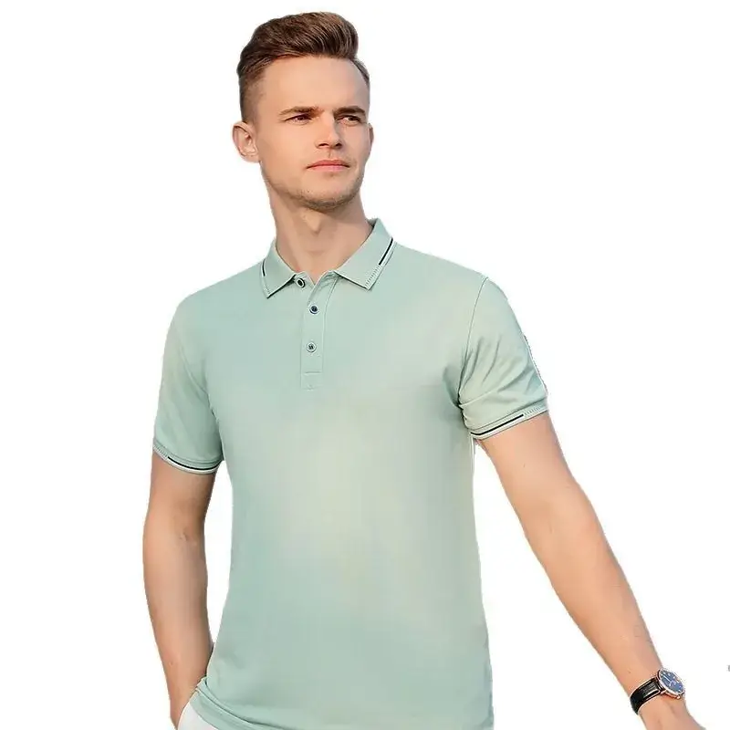 Huizhou Polo Shirt Blue Cotton Summer Men Women