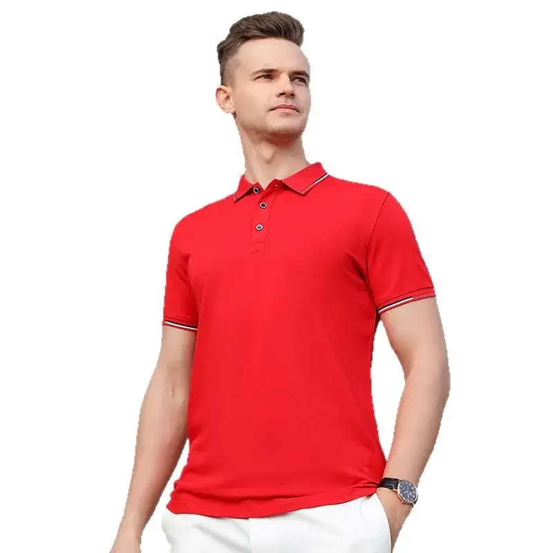 Huizhou Polo Shirt Blue Cotton Summer Men Women