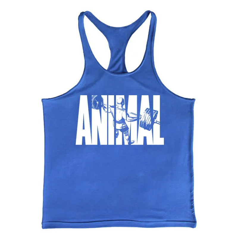 Blue ANIMAL Graphic Men's Fitness Camisole