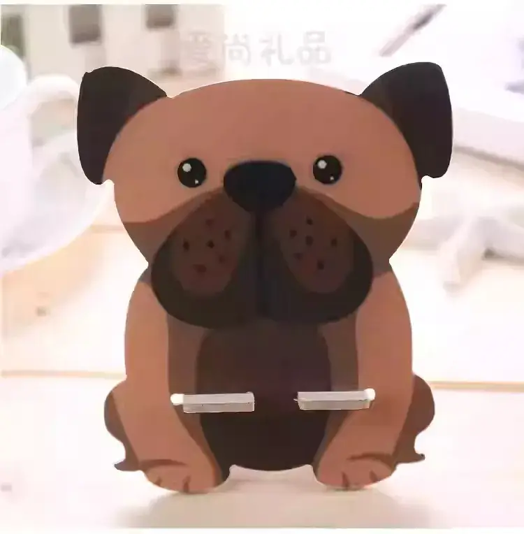 Yellow Wooden Mobile Phone Holder Bear Design - Image 10