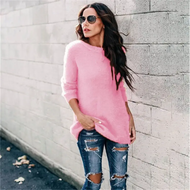 2024 Autumn Knitted Pullover Sweaters Women European American - Image 2