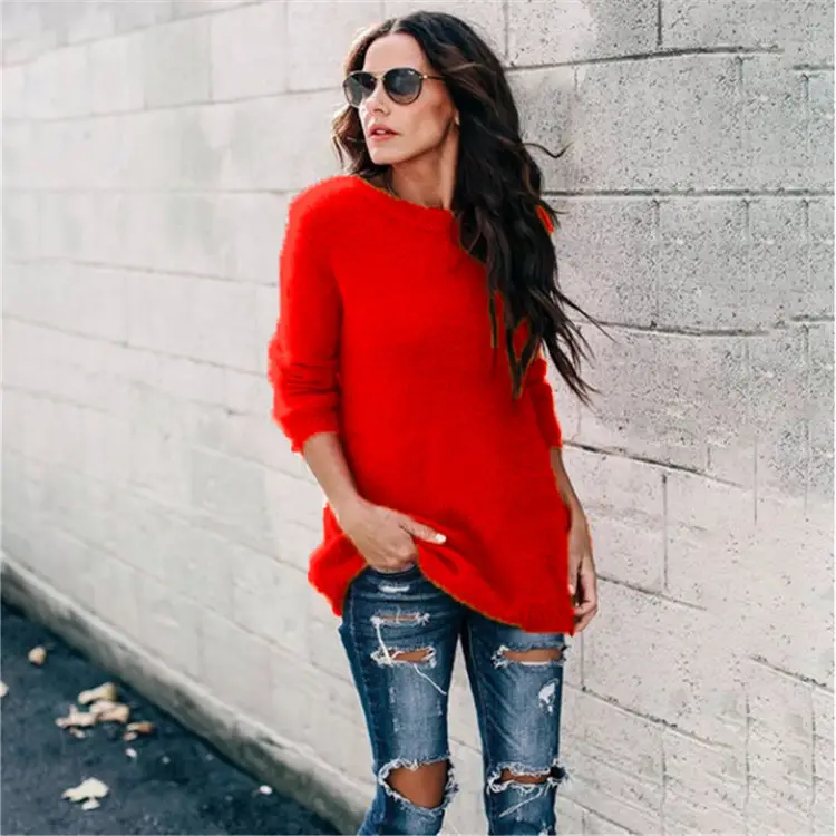 2024 Autumn Knitted Pullover Sweaters Women European American - Image 4