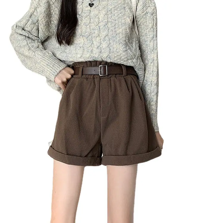 Wide Leg Shorts with Belt for Women 2025 Winter Style - Image 8