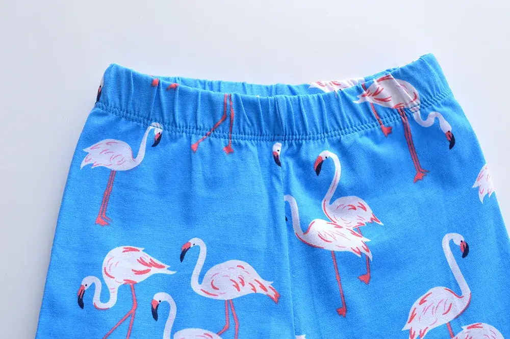 New Girls Blue Flamingo Leggings Capri Pants