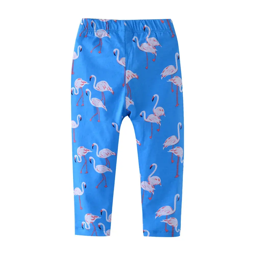 New Girls Blue Flamingo Leggings Capri Pants
