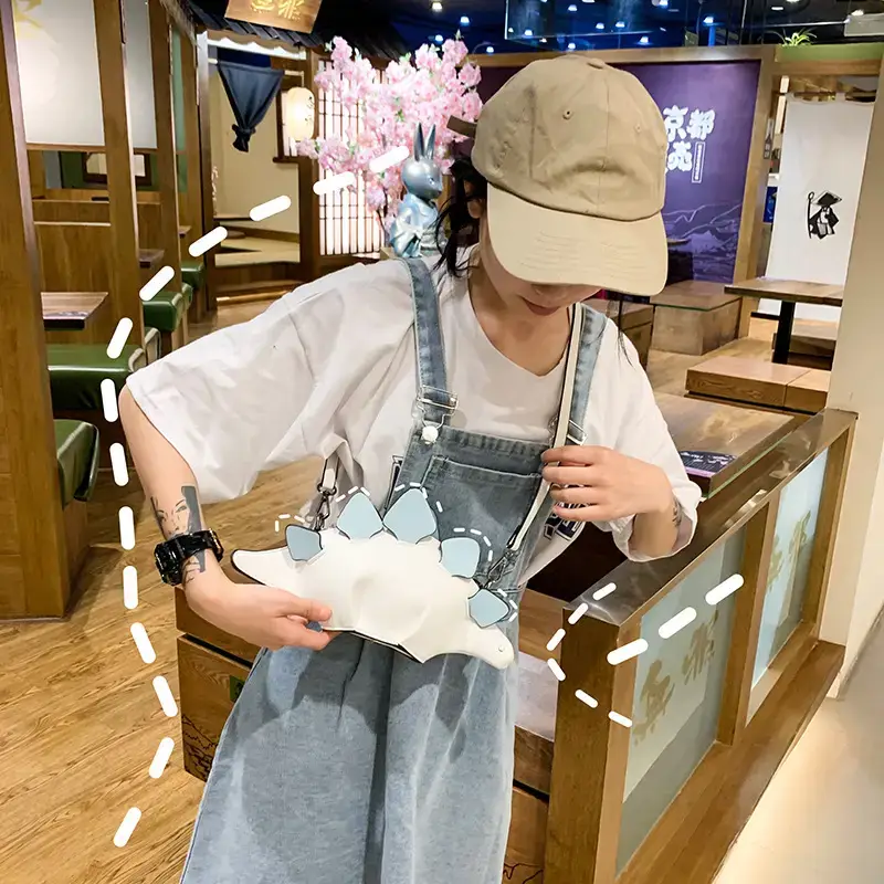 Cute Cartoon Dinosaur Crossbody Bag for Women
