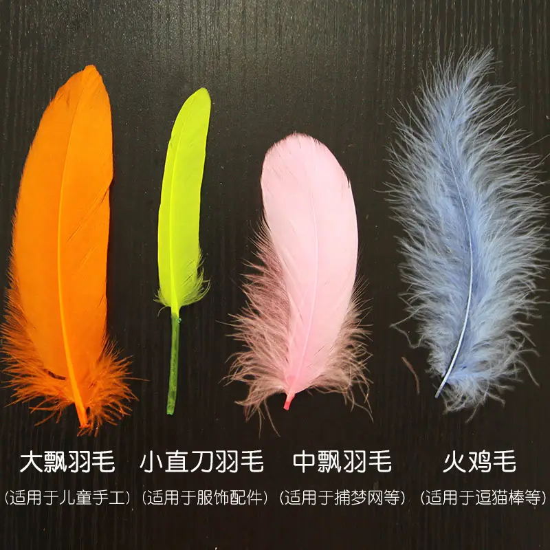 50 Pcs Colorful Feather DIY Decoration for Kids