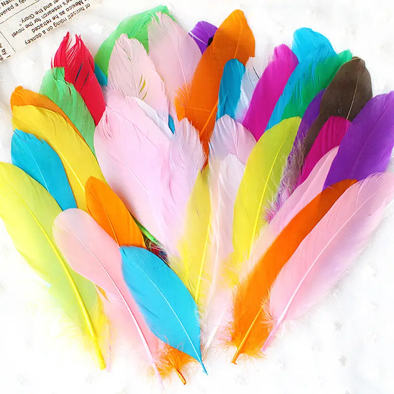 50 Pcs Colorful Feather DIY Decoration for Kids