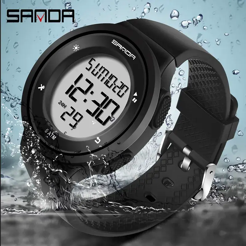 Sanda Pink Digital Smart Wristwatch with Dual Display - Image 7