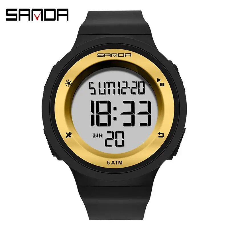 Sanda Pink Digital Smart Wristwatch with Dual Display - Image 2