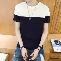 Men Half Sleeve T-Shirt Black White Slim Fit Summer - Image 3