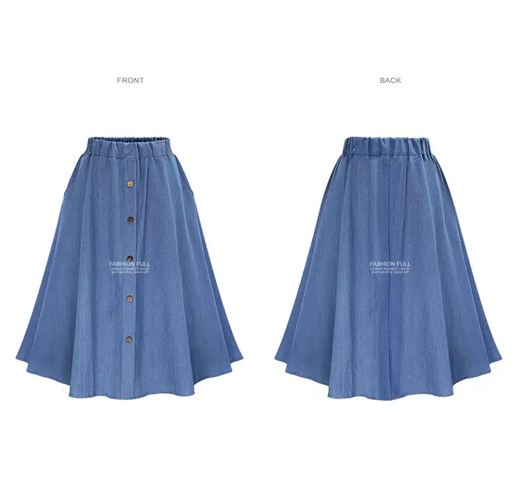 2024 Denim Loose Skirt Extra Large Fat mm 100kg — feature 2