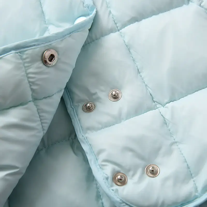 Light Blue Duck Down Vest for Boys Girls 0-3Yr