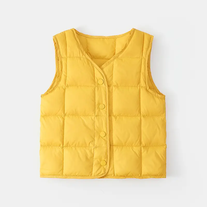 Light Blue Duck Down Vest for Boys Girls 0-3Yr