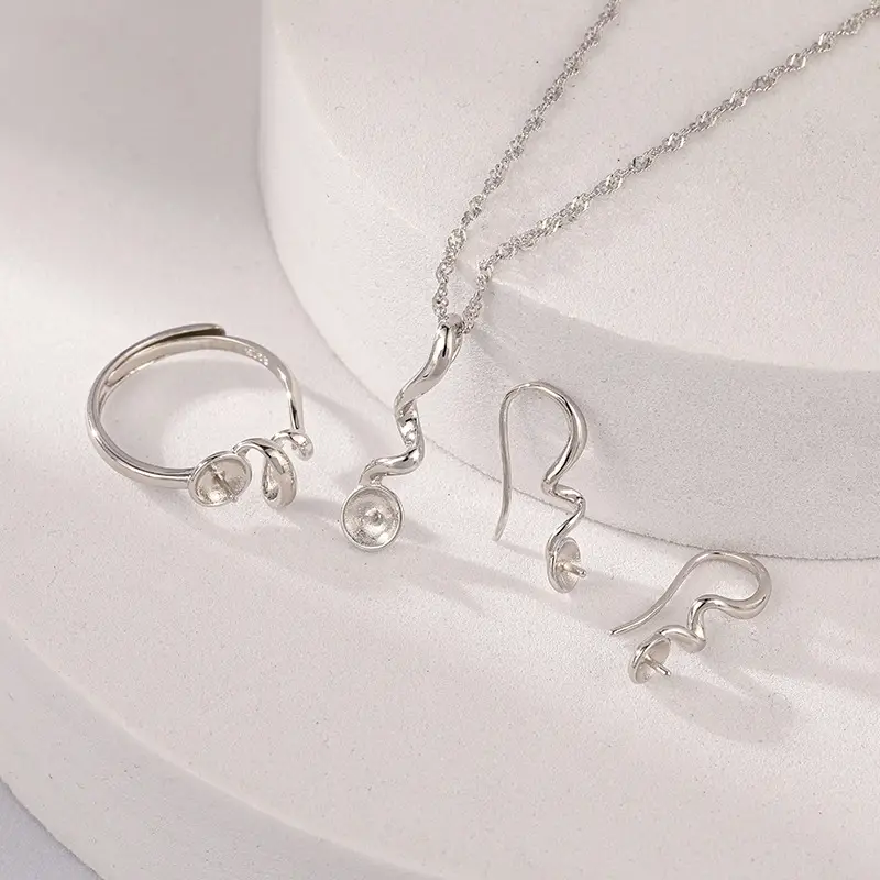 S925 Sterling Silver Pearl Cross Design Earrings - Image 6