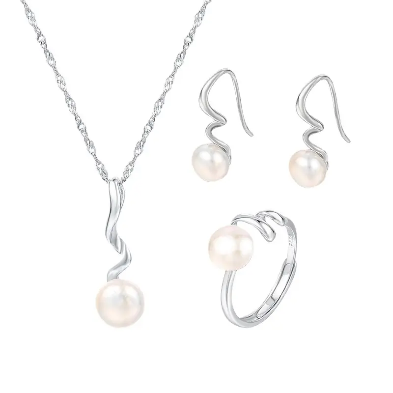 S925 Sterling Silver Pearl Cross Design Earrings - Image 8
