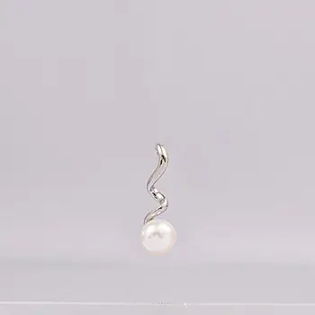 S925 Sterling Silver Pearl Cross Design Earrings - Image 2