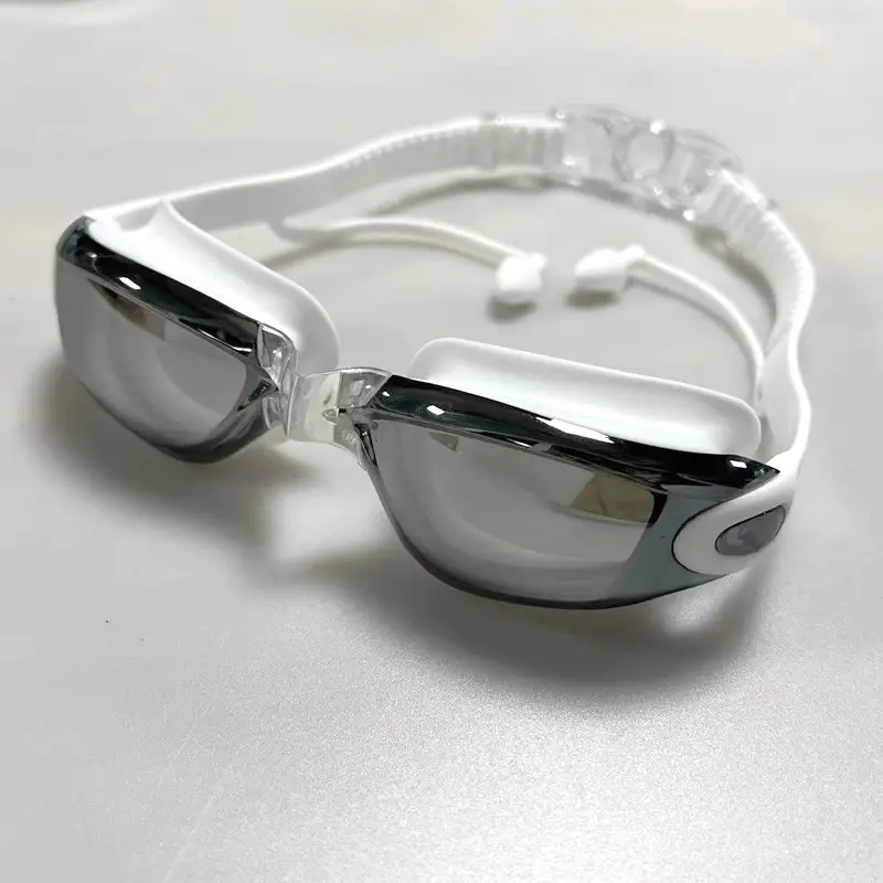 Cross-Border High-Definition Swimming Goggles, Anti-Fog, Eye-Proof, Silicone Myopia Glasses, Waterproof Swimming Equipment, Electroplated Swimming Goggles Wholesale