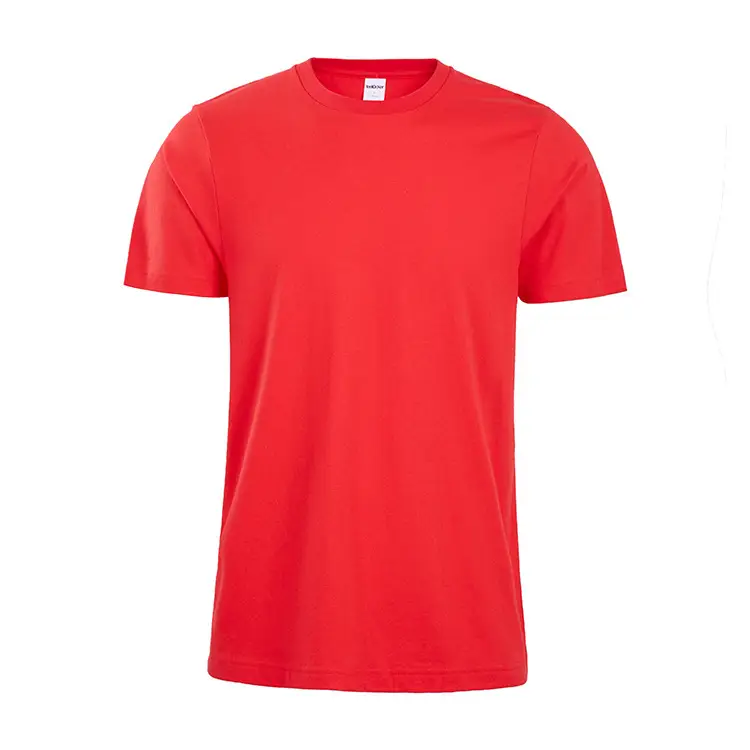 Orange Cotton Short Sleeve T-Shirt for Men
