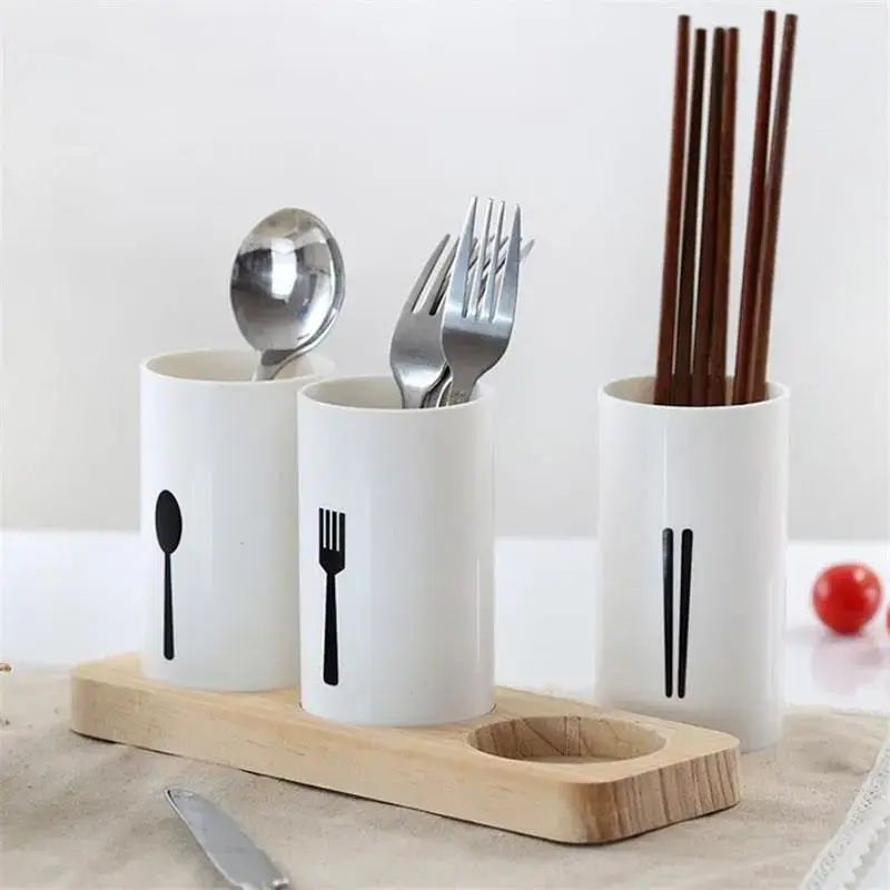 Cross-Border Pine Base Chopstick Barrel Storage Box - Image 4