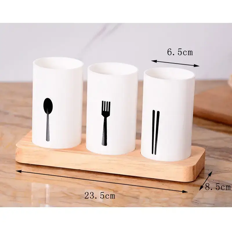 Cross-Border Pine Base Chopstick Barrel Storage Box - Image 6