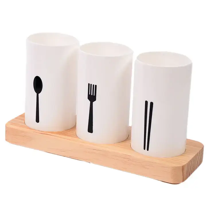 Cross-Border Pine Base Chopstick Barrel Storage Box - Image 7