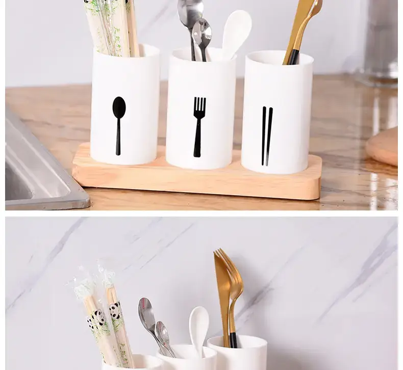 Cross-Border Pine Base Chopstick Barrel Storage Box — feature 14