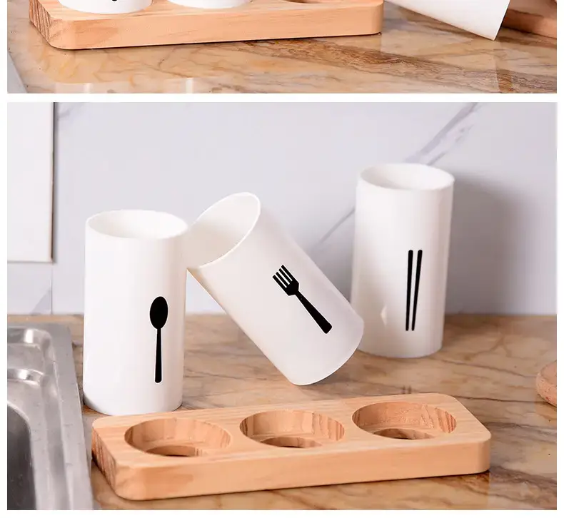 Cross-Border Pine Base Chopstick Barrel Storage Box — feature 16
