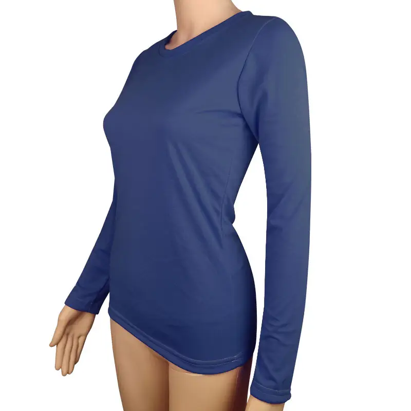 Women Cotton Long Sleeve T-Shirt Grey Cross Border Dropshipping - Image 18