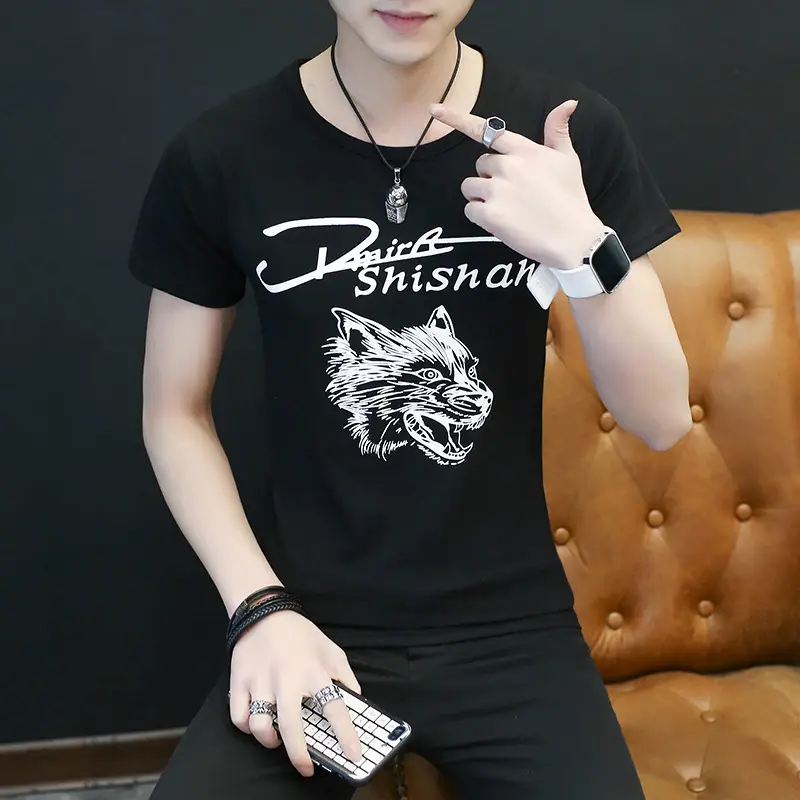 2017 Men White Graphic Short Sleeve T-shirt - Image 14
