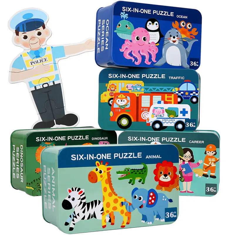 Children's Animal Jigsaw Puzzle 6-in-1 3-6Yrs - Image 26
