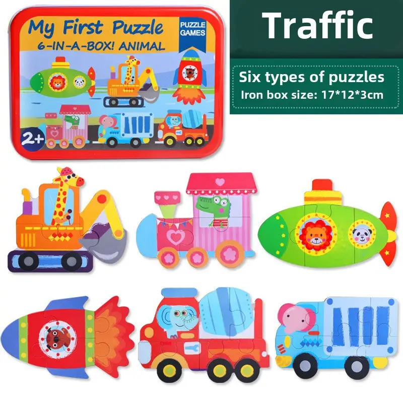 Children's Animal Jigsaw Puzzle 6-in-1 3-6Yrs - Image 10