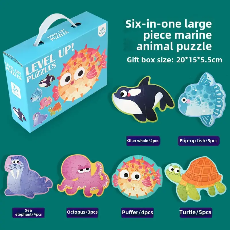Children's Animal Jigsaw Puzzle 6-in-1 3-6Yrs - Image 14