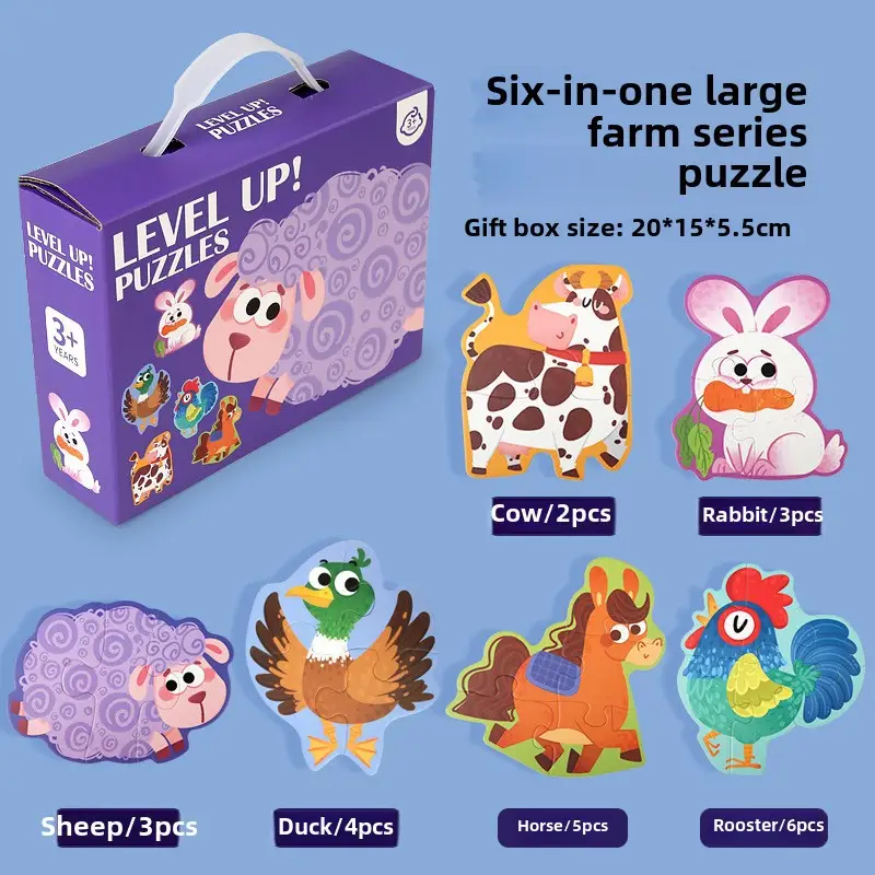 Children's Animal Jigsaw Puzzle 6-in-1 3-6Yrs - Image 15