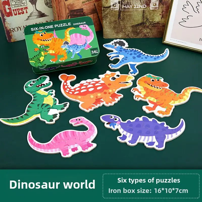 Children's Animal Jigsaw Puzzle 6-in-1 3-6Yrs - Image 3
