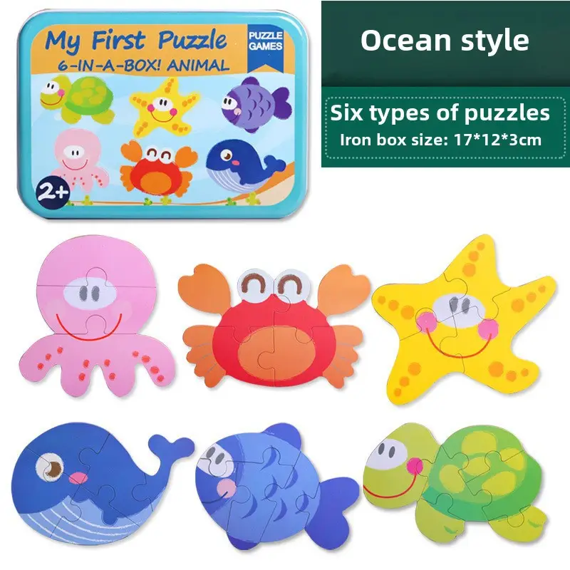 Children's Animal Jigsaw Puzzle 6-in-1 3-6Yrs - Image 7