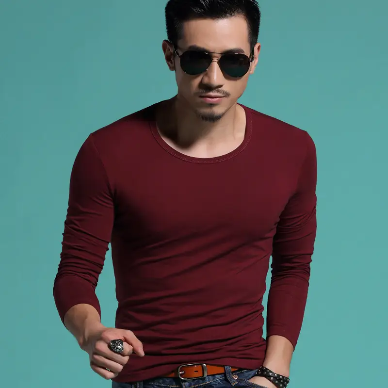 Men's Black Military T-Shirt Long Sleeve Winter