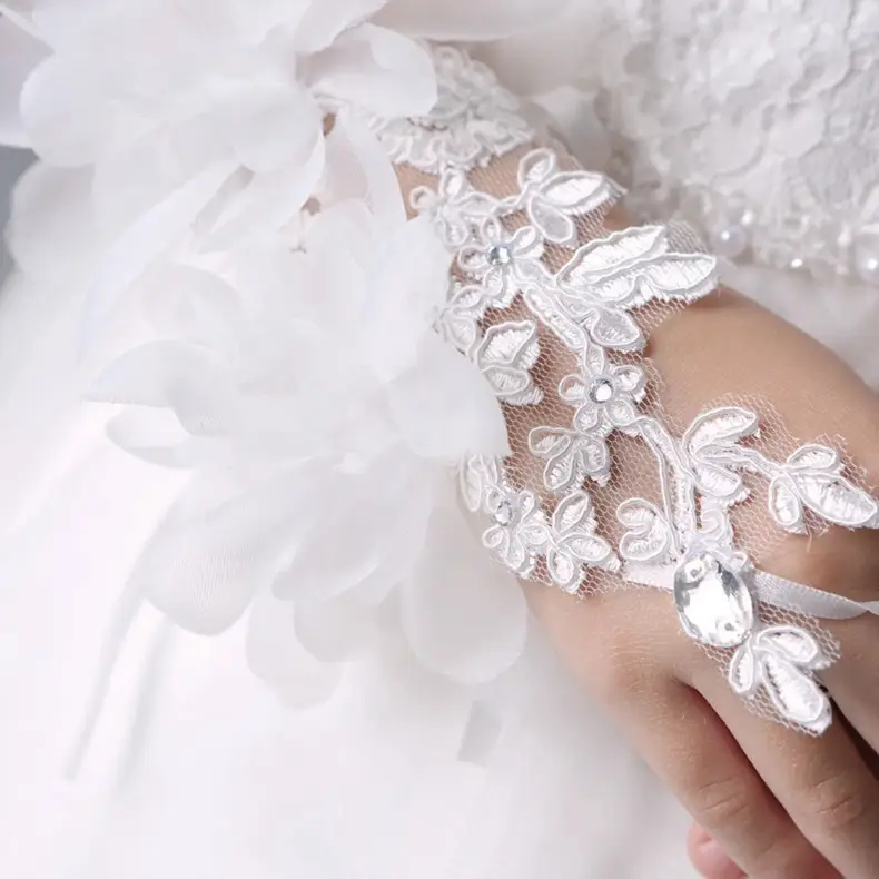 Dream Flower Princess Gloves for Girls' Dress Wrist - Image 6