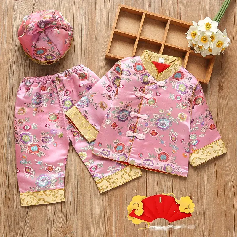 New Boys' Red Tang Suit Ethnic One-Year Old Suit - Image 12
