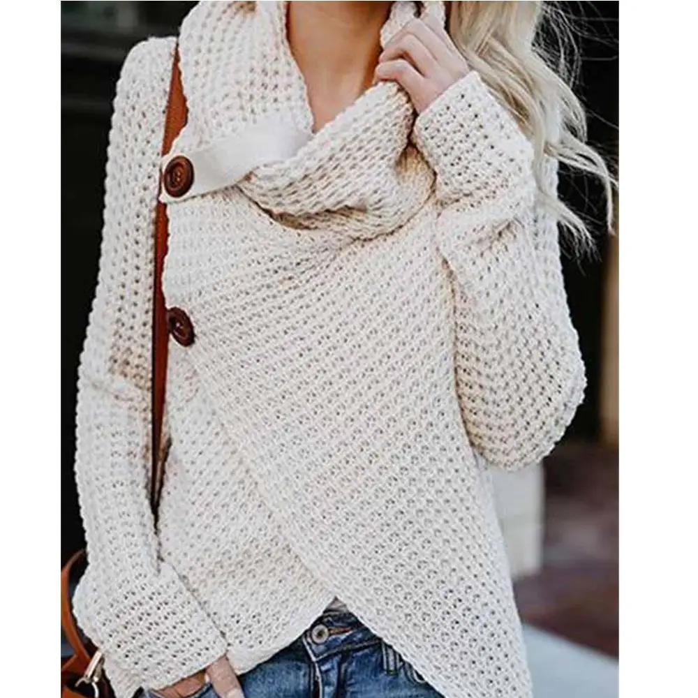 2025 Long Sleeve Knit Turtleneck Pullover Women Brown - Image 33