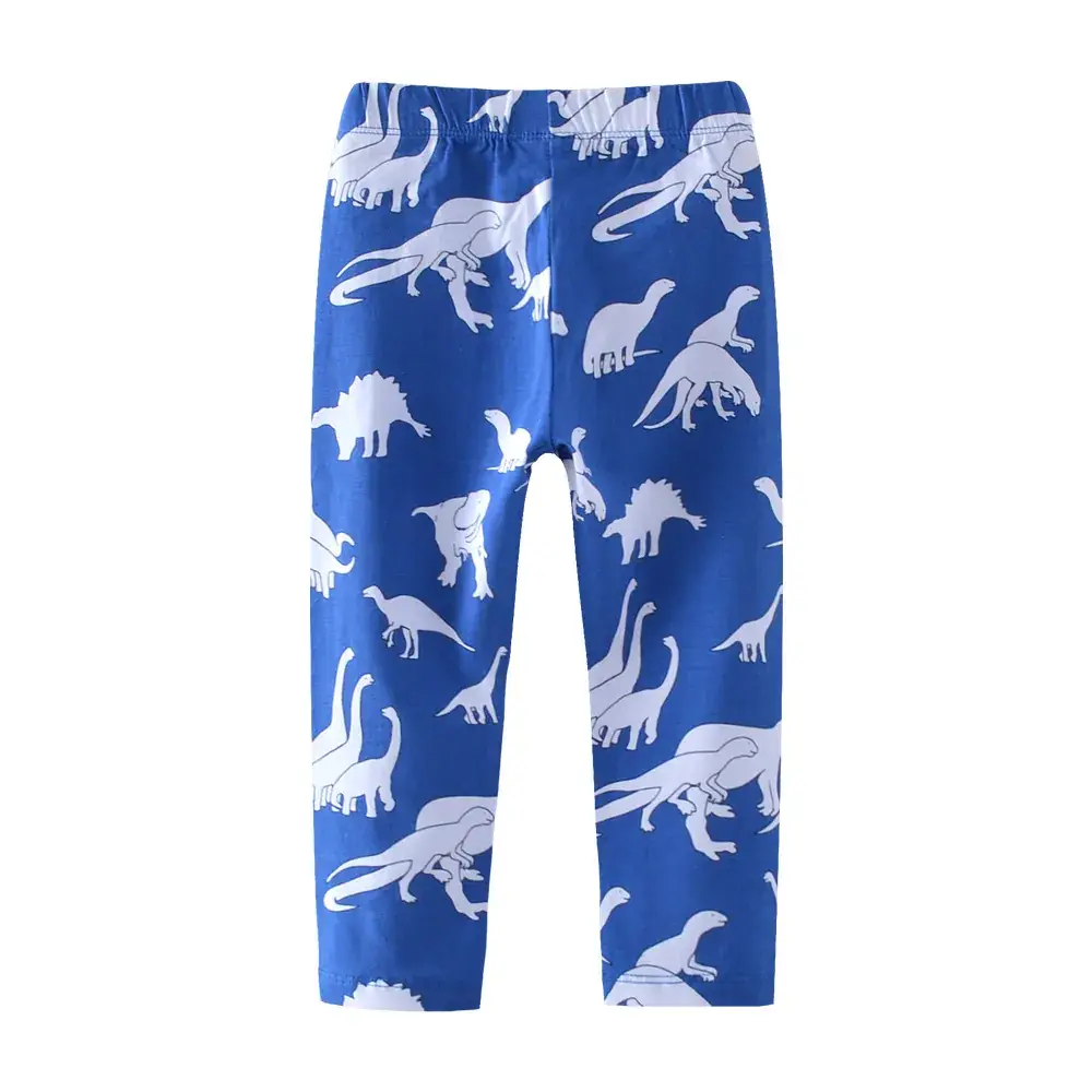 Blue Cartoon Printed Kids Leggings Set - Image 5