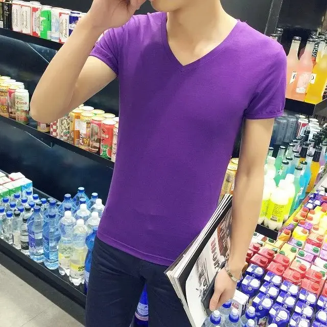 Men's 2024 Summer T-Shirt Brown Loose Large - Image 4